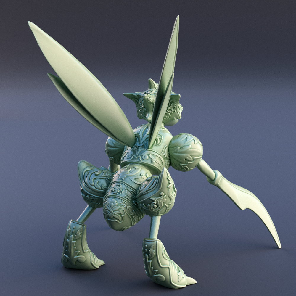 0123. Scyther Figurine